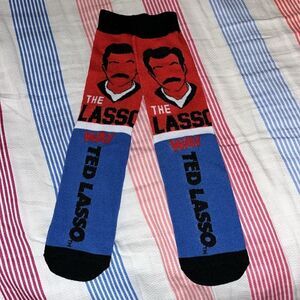Blue Red unisex Ted Lasso AFC Richmond Soccer team casual socks Sox osfa